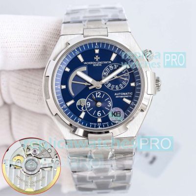9F Factory Luxury Clone Vacheron Constantin Overseas Dual Time Men's 42mm Blue Steel Watch 